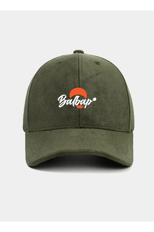Green face cap with bulbar logo in orange and white.